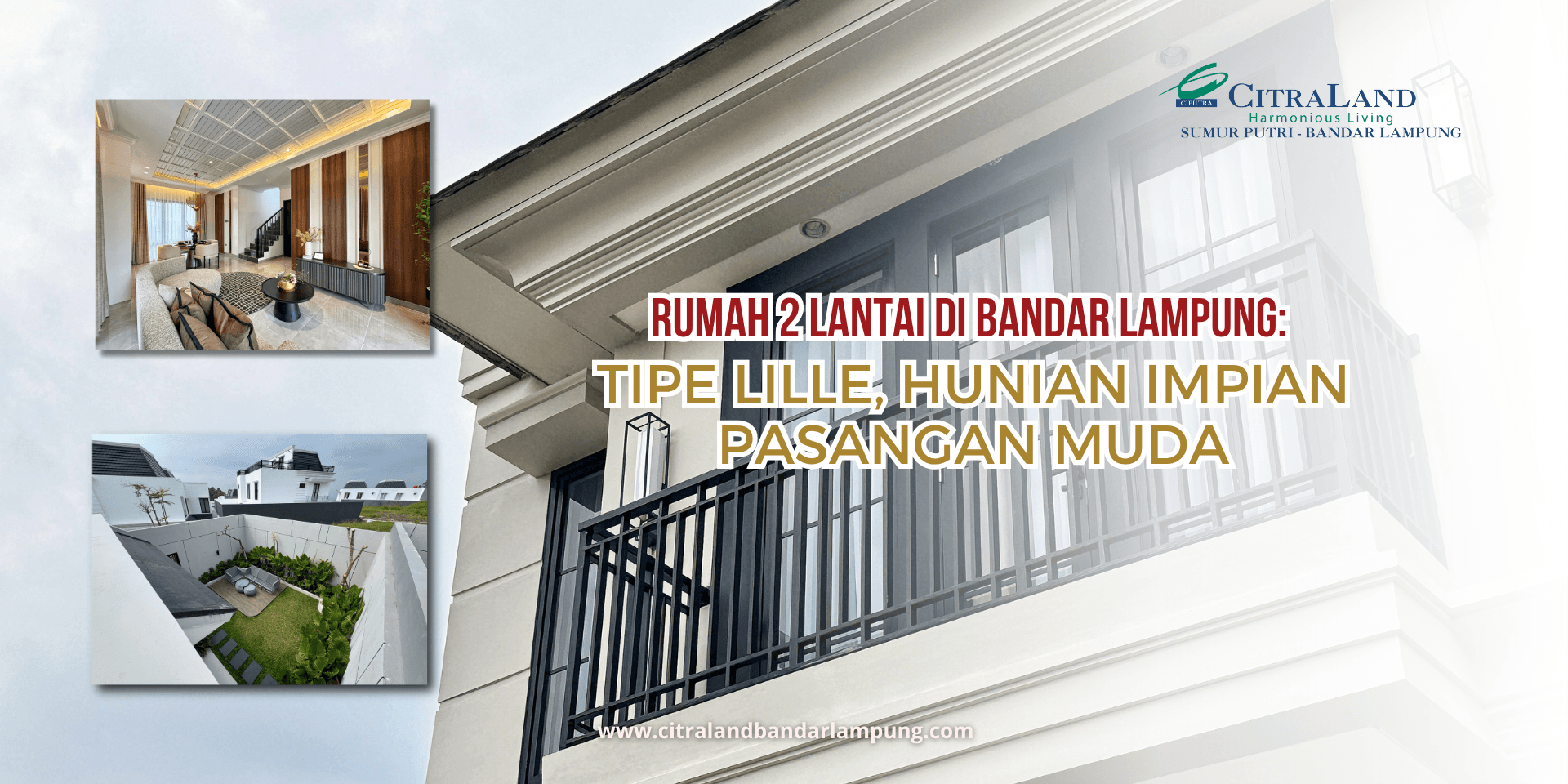 Rumah 2 lantai untuk keluarga modern