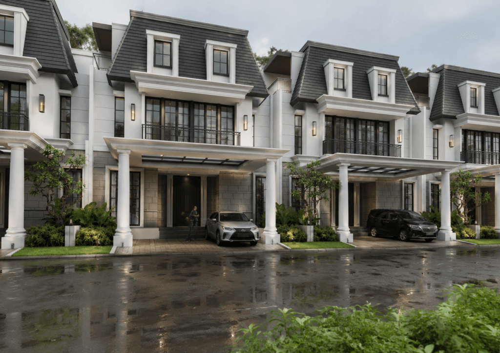 Ilustrasi fasad rumah modern tipe Lilac di CitraLand Bandar Lampung